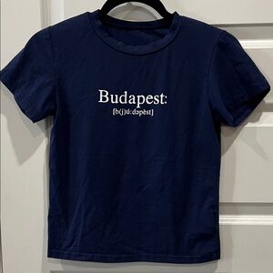 Budapest Navy Blue Kids T-Shirt Sz L